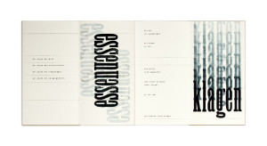 Leporello mit experimenteller Typografie